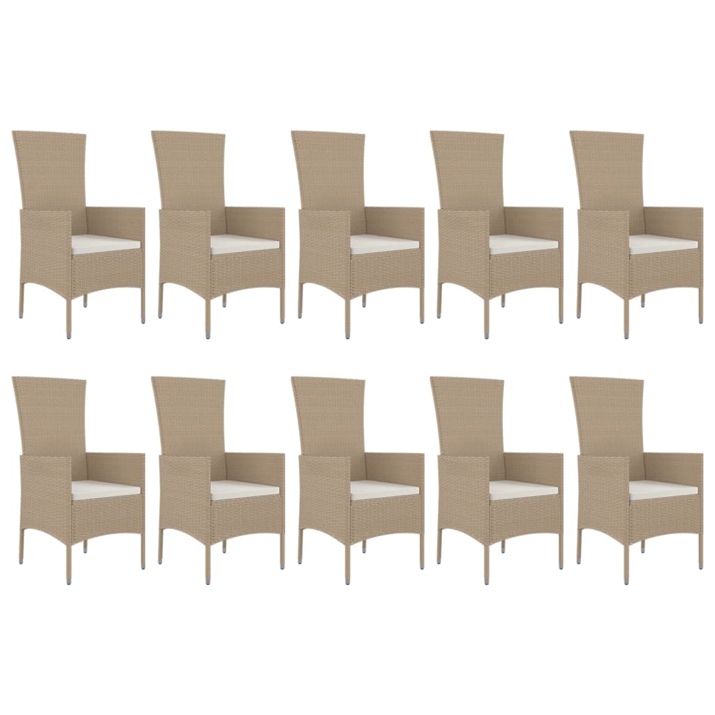11-delige Tuinset met kussens poly rattan beige is nu te koop bij PeponiXL, paradijselijk wonen!