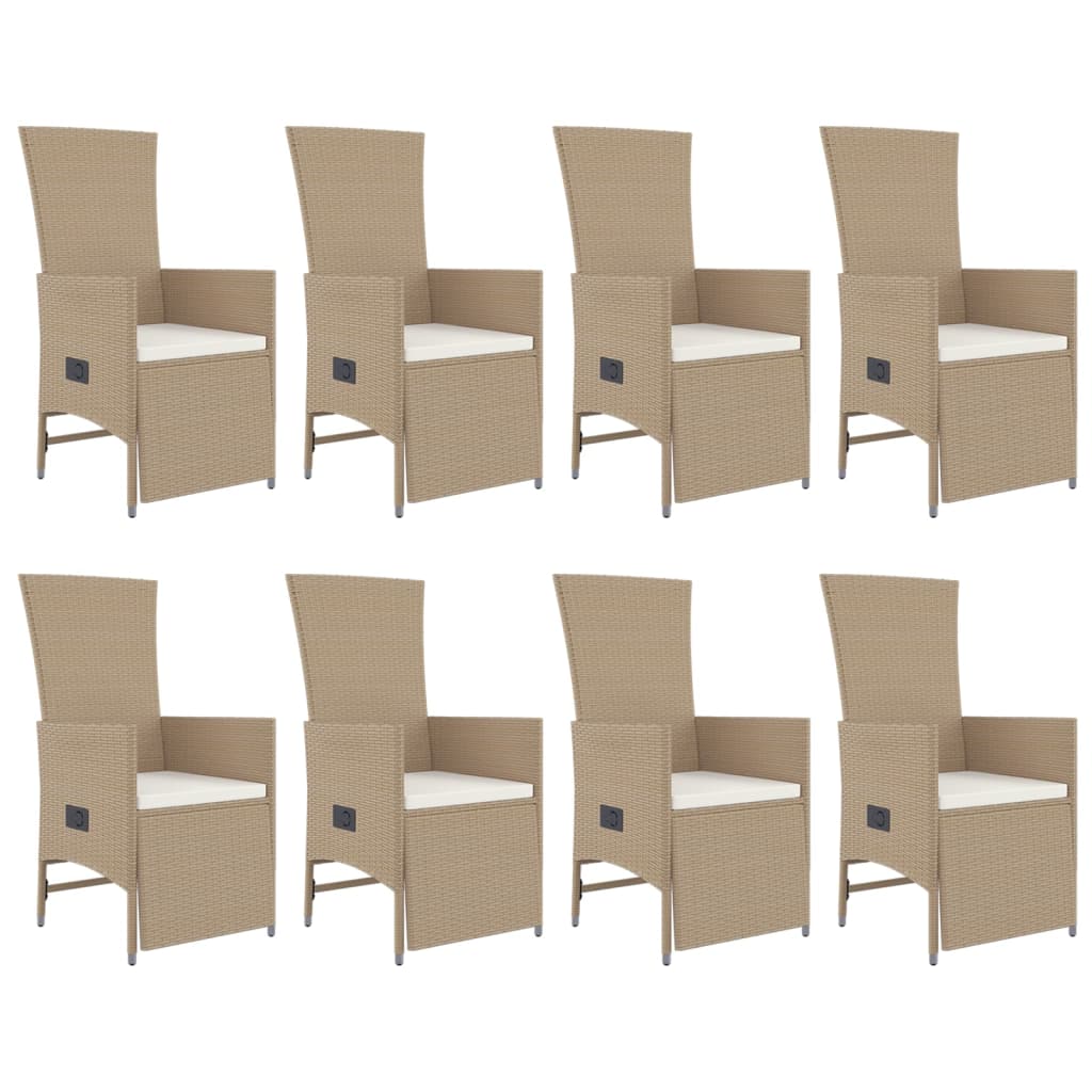 9-delige Tuinset met kussens poly rattan beige is nu te koop bij PeponiXL, paradijselijk wonen!