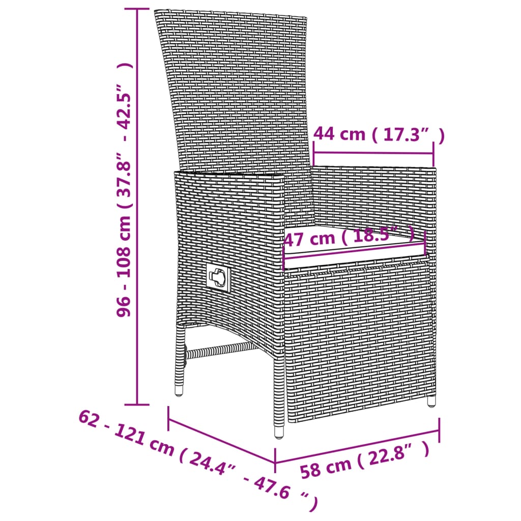 9-delige Tuinset met kussens poly rattan beige is nu te koop bij PeponiXL, paradijselijk wonen!
