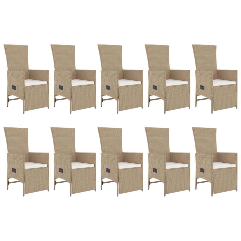 11-delige Tuinset met kussens poly rattan beige is nu te koop bij PeponiXL, paradijselijk wonen!