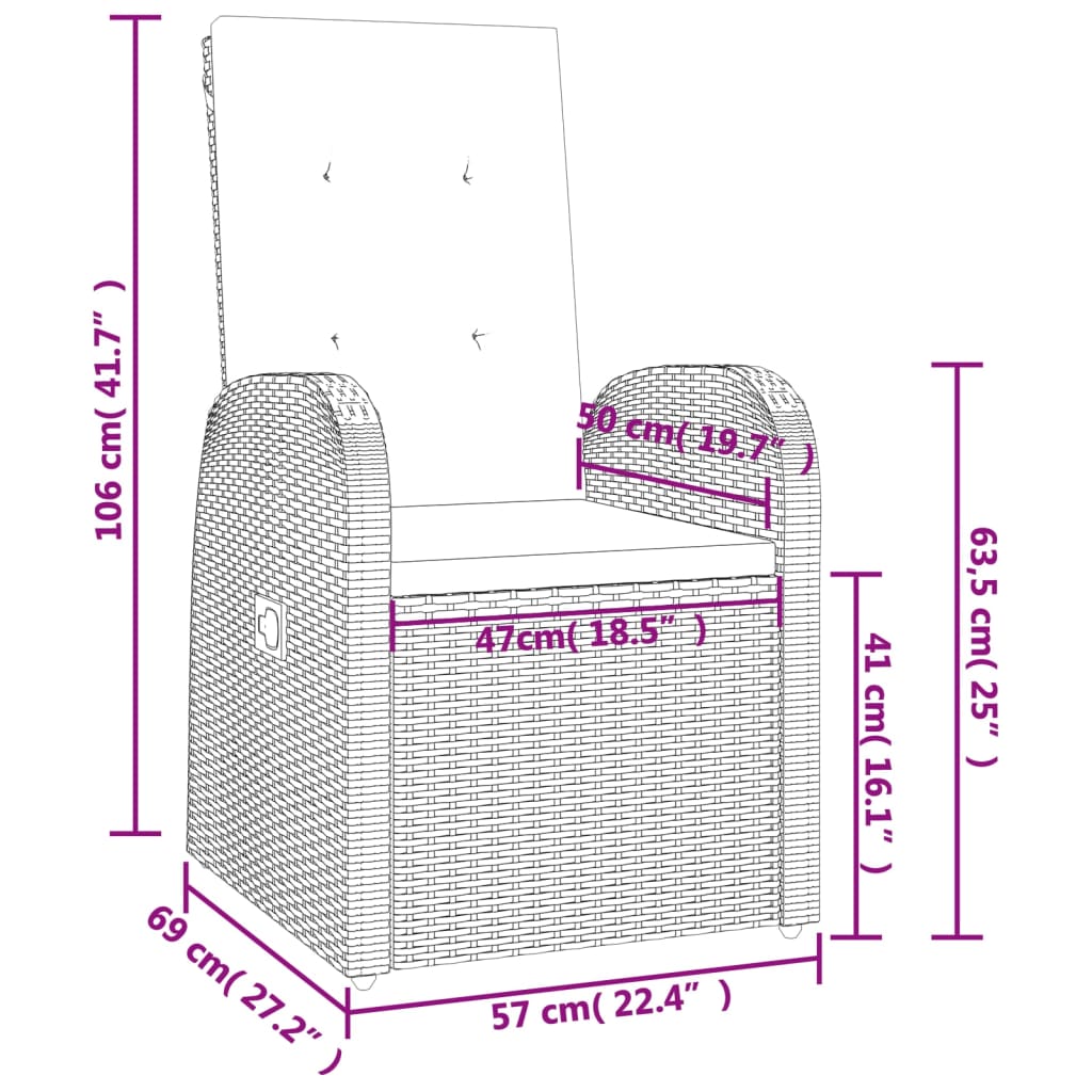 7-delige Tuinset met kussens poly rattan grijs is nu te koop bij PeponiXL, paradijselijk wonen!