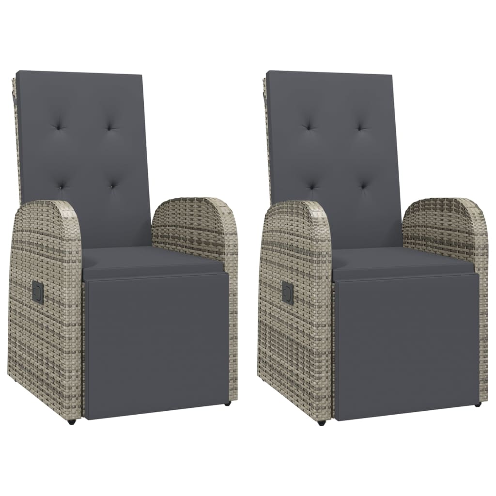 3-delige Tuinset met kussens poly rattan grijs is nu te koop bij PeponiXL, paradijselijk wonen!
