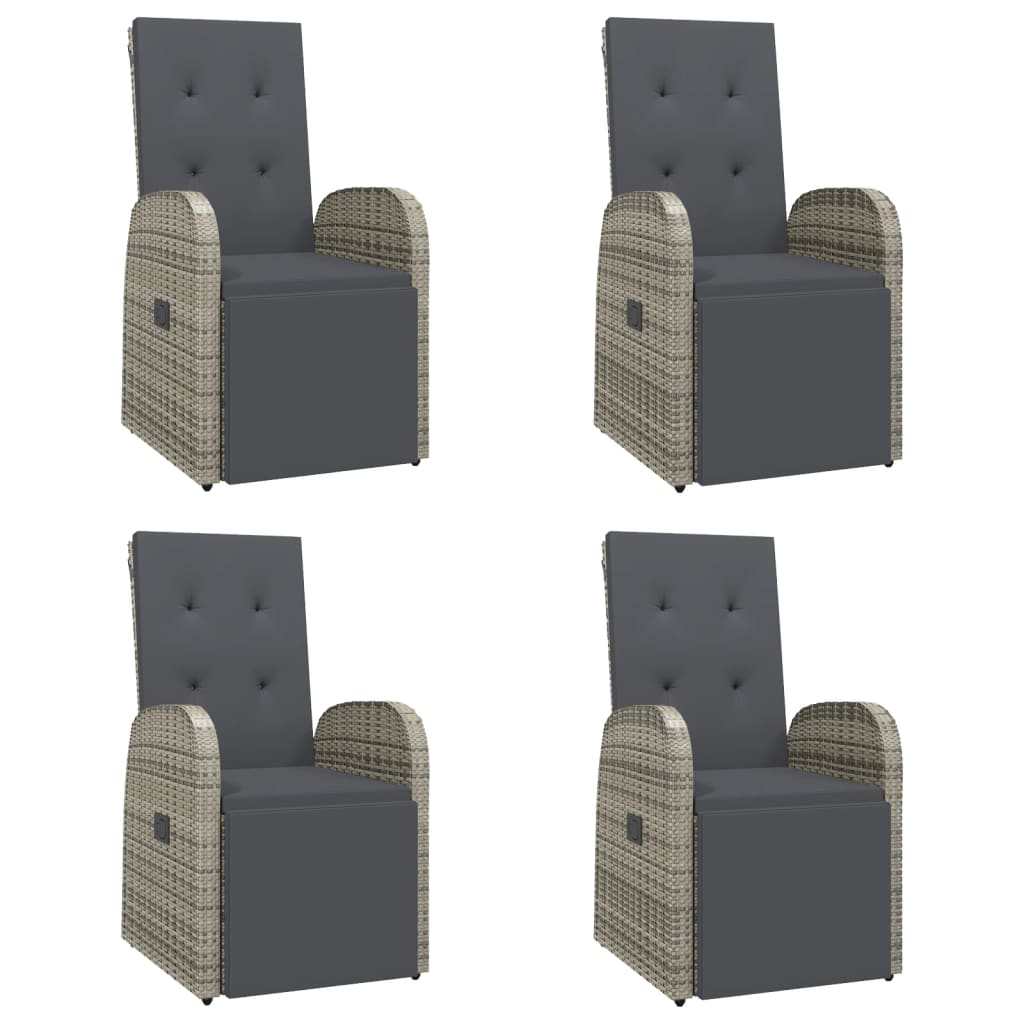 5-delige Tuinset met kussens poly rattan grijs is nu te koop bij PeponiXL, paradijselijk wonen!