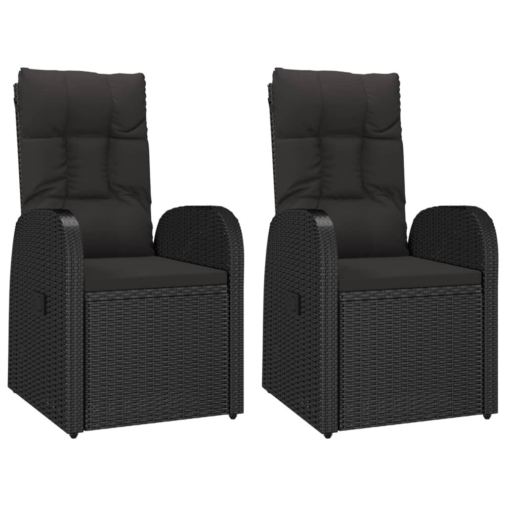 3-delige Tuinset met kussens poly rattan zwart is nu te koop bij PeponiXL, paradijselijk wonen!