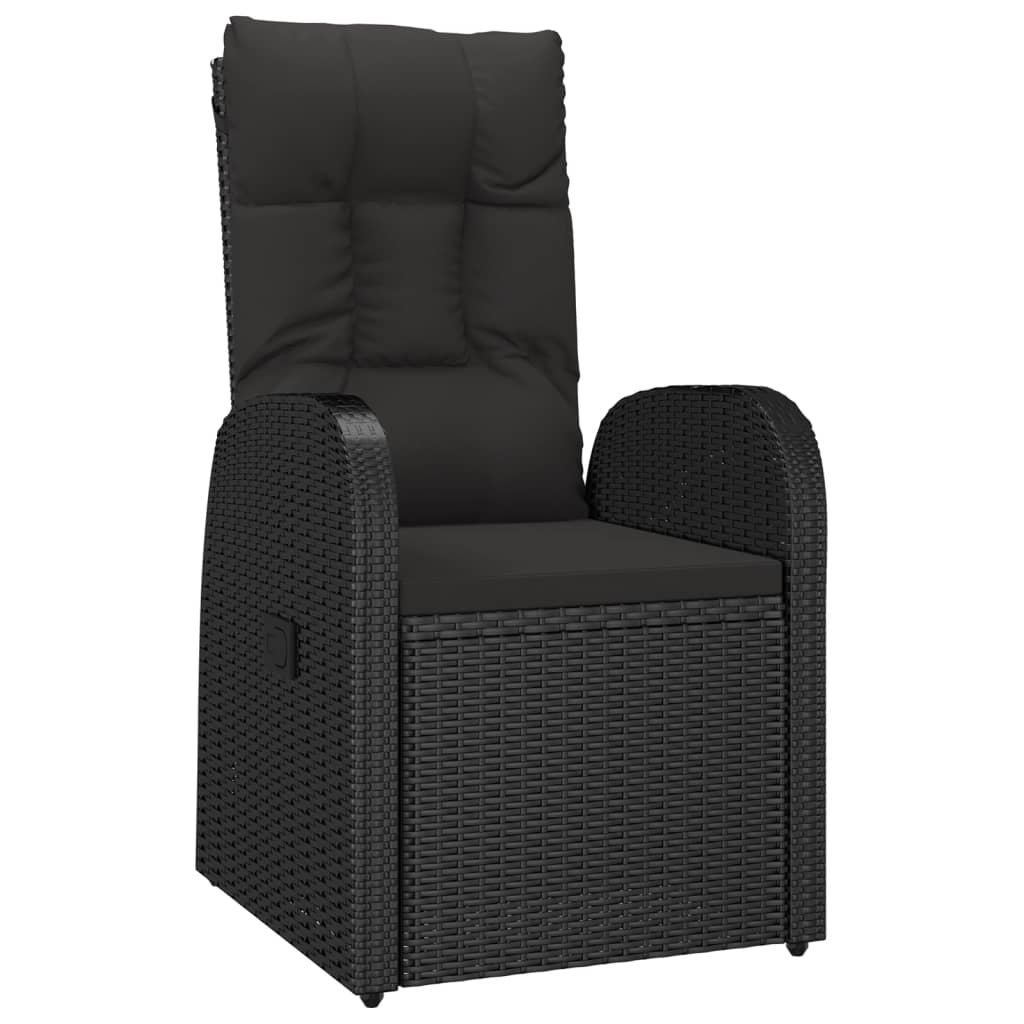 3-delige Tuinset met kussens poly rattan zwart is nu te koop bij PeponiXL, paradijselijk wonen!