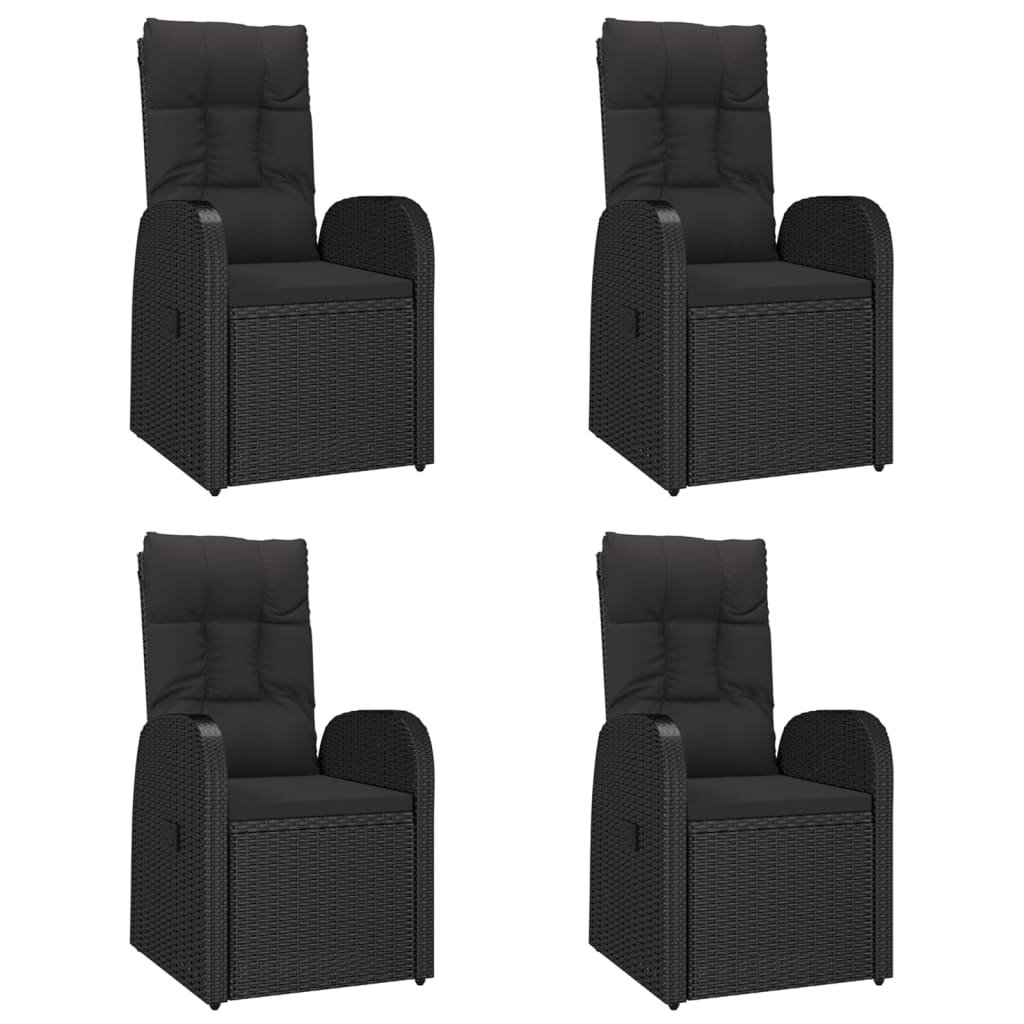 5-delige Tuinset met kussens poly rattan zwart is nu te koop bij PeponiXL, paradijselijk wonen!