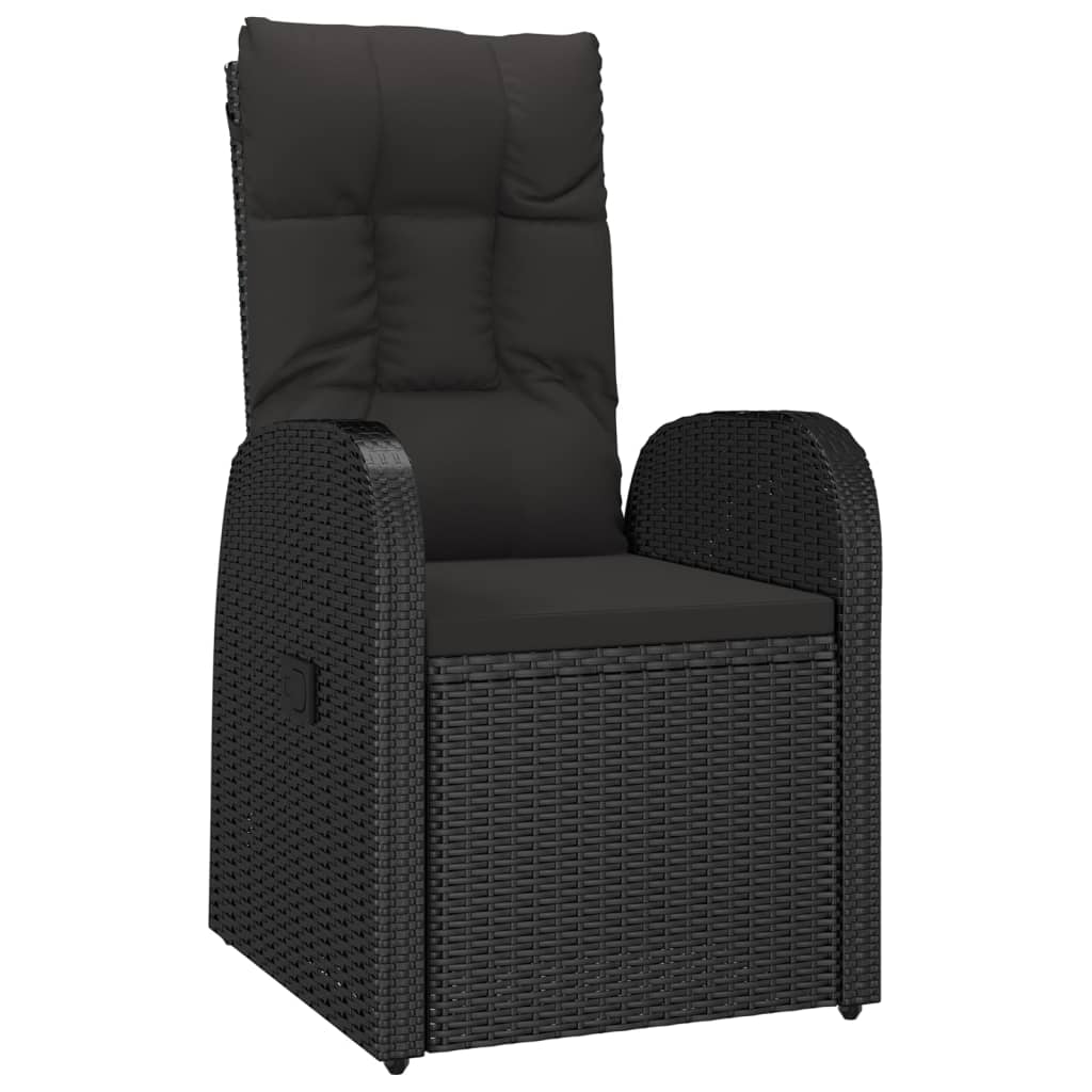 5-delige Tuinset met kussens poly rattan zwart is nu te koop bij PeponiXL, paradijselijk wonen!