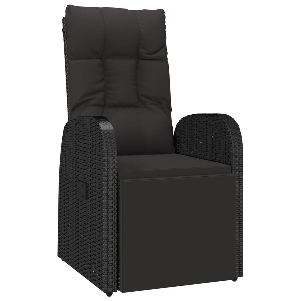 9-delige Tuinset poly rattan en massief acaciahout zwart is nu te koop bij PeponiXL, paradijselijk wonen!