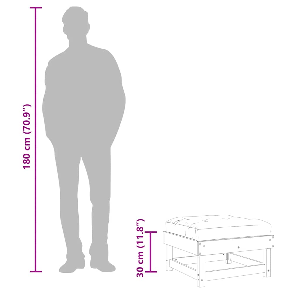 Tuinvoetenbank met kussen massief douglashout is nu te koop bij PeponiXL, paradijselijk wonen!