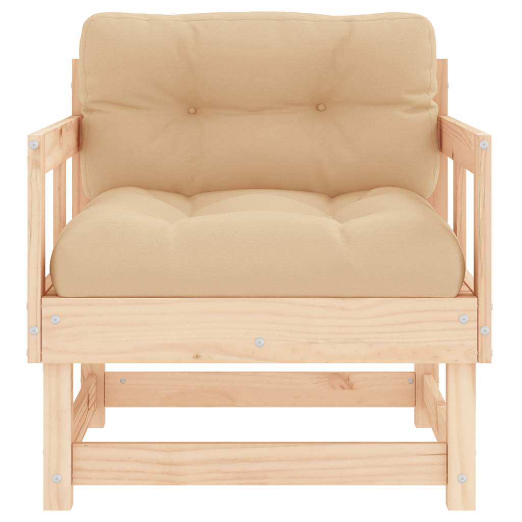 Tuinstoelen 2 st met kussens massief grenenhout is nu te koop bij PeponiXL, paradijselijk wonen!