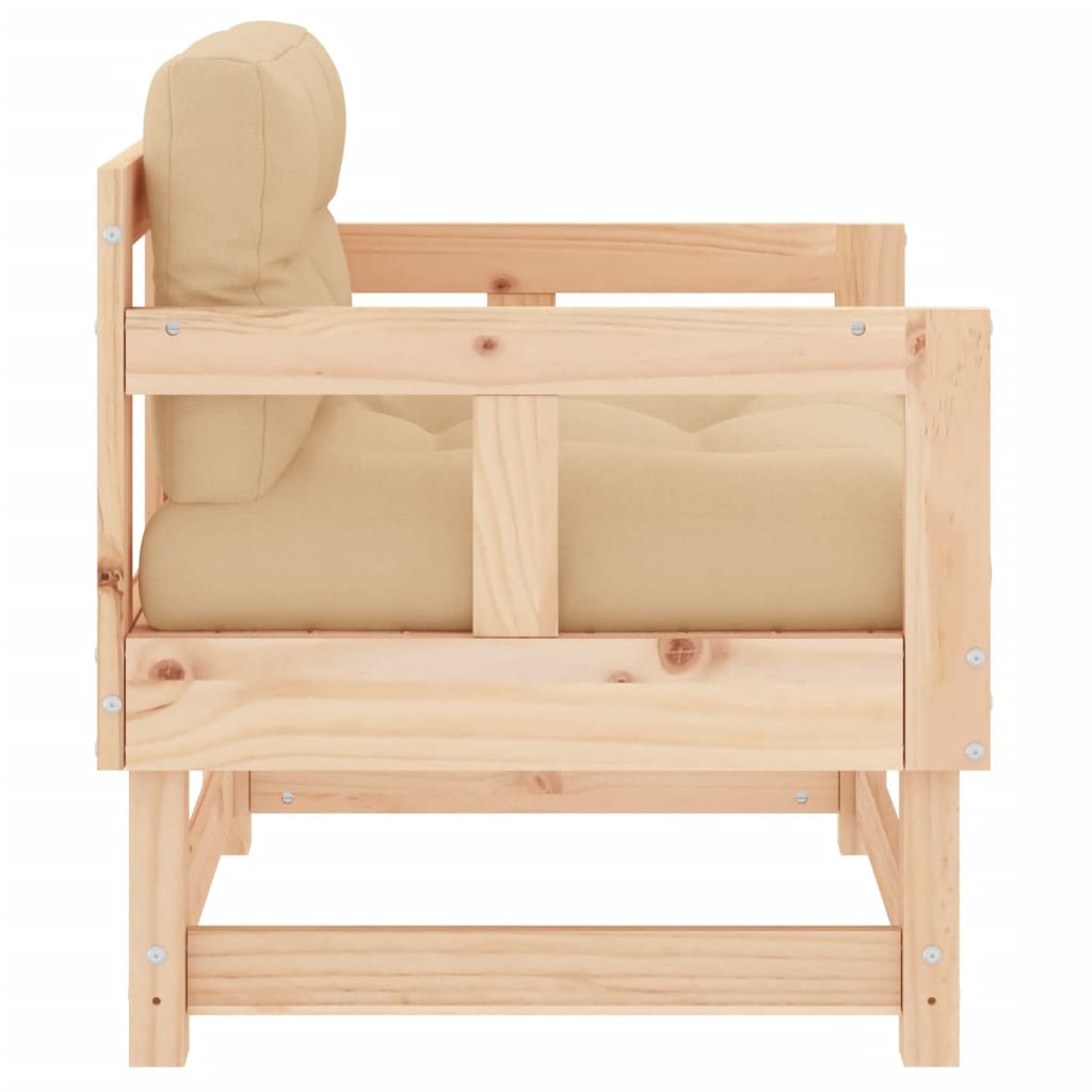 Tuinstoelen 2 st met kussens massief grenenhout is nu te koop bij PeponiXL, paradijselijk wonen!