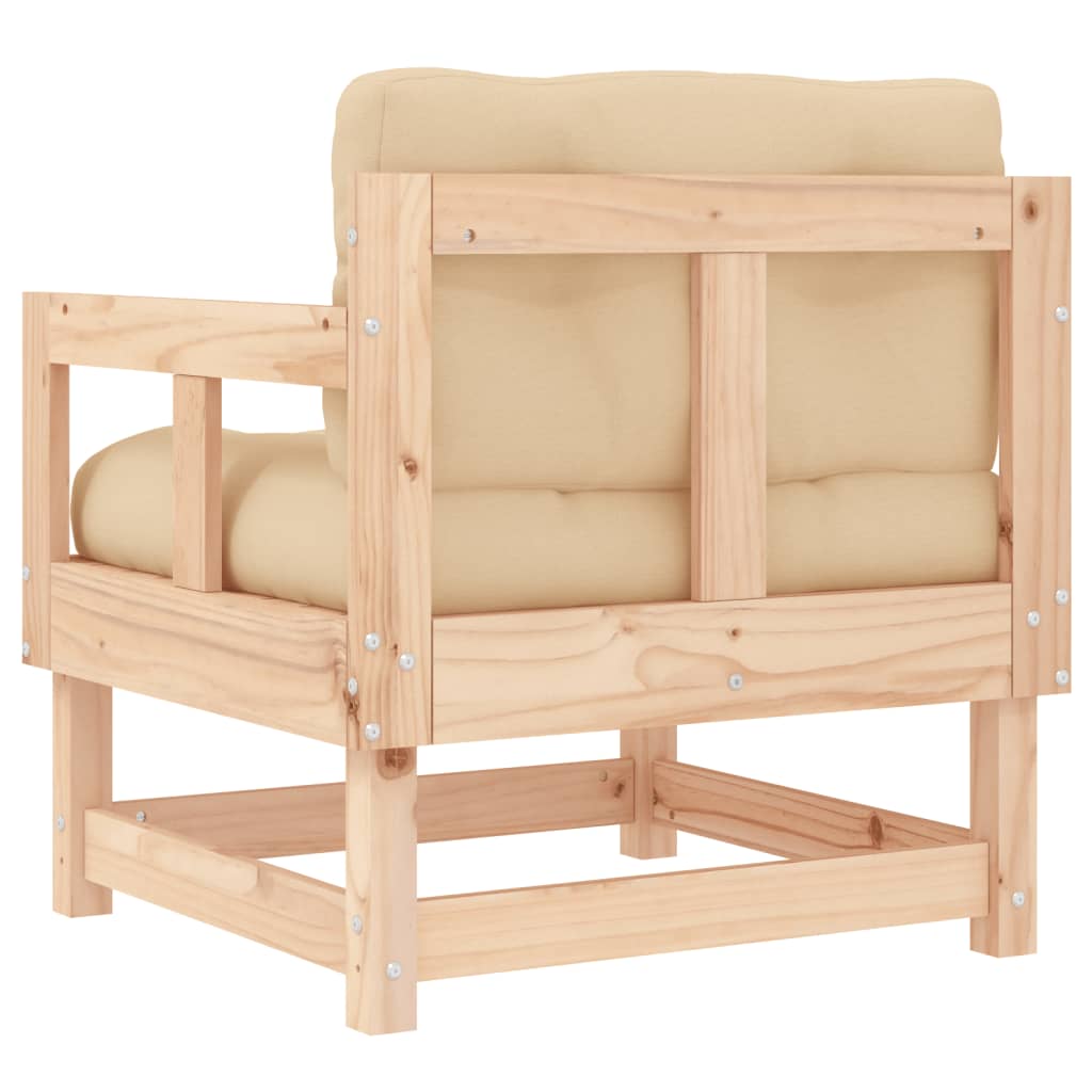 Tuinstoelen 2 st met kussens massief grenenhout is nu te koop bij PeponiXL, paradijselijk wonen!