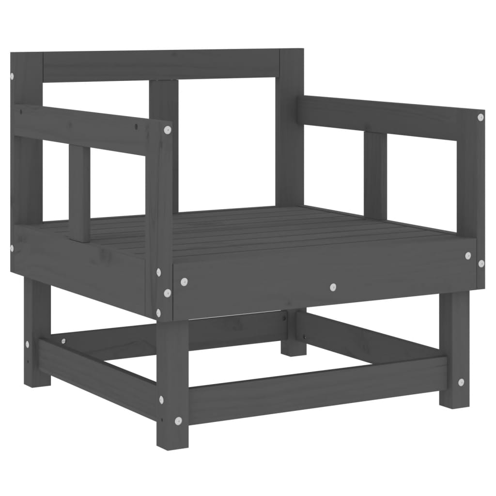 Tuinstoelen 2 st met kussens massief grenenhout grijs is nu te koop bij PeponiXL, paradijselijk wonen!
