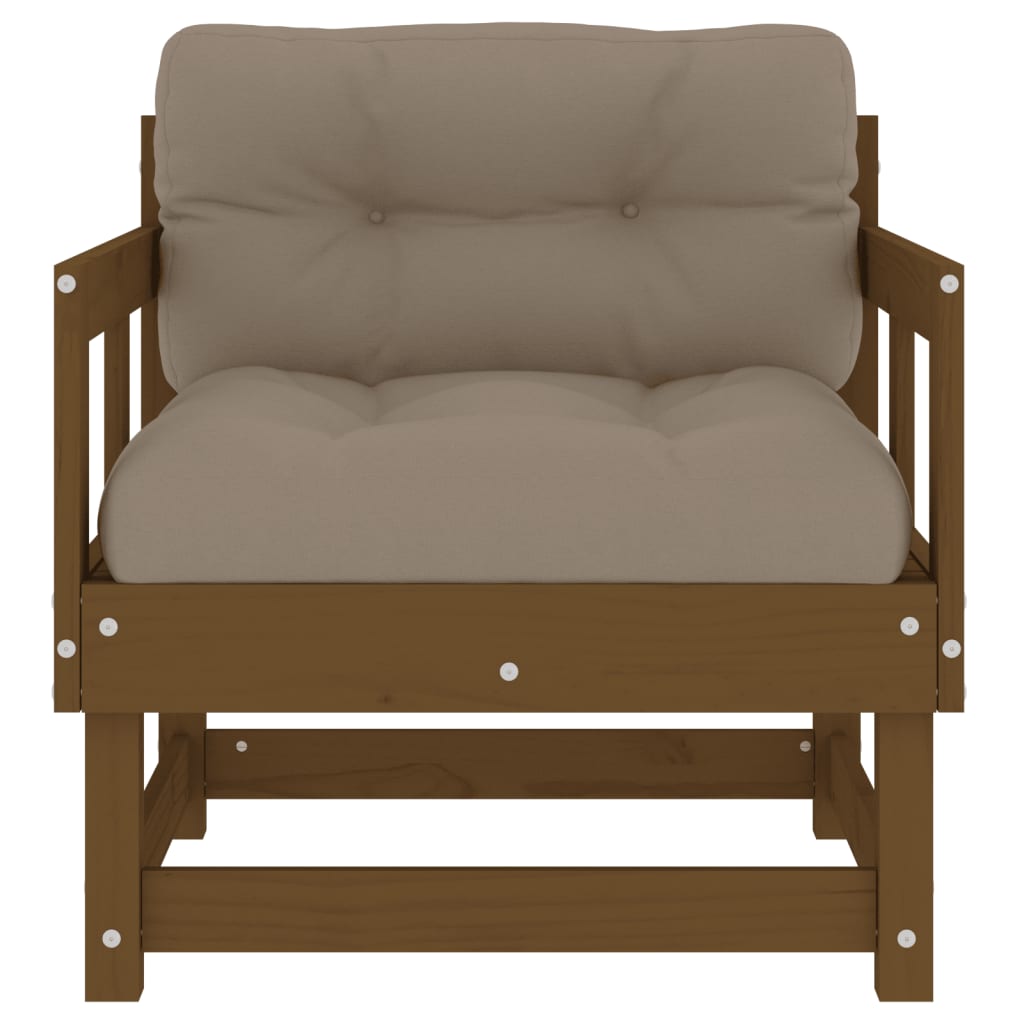 Tuinstoelen 2 st met kussens massief grenenhout honingbruin is nu te koop bij PeponiXL, paradijselijk wonen!