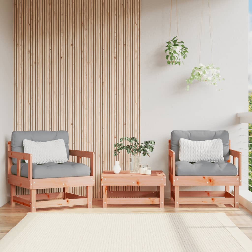 Tuinstoelen 2 st met kussens massief douglashout is nu te koop bij PeponiXL, paradijselijk wonen!