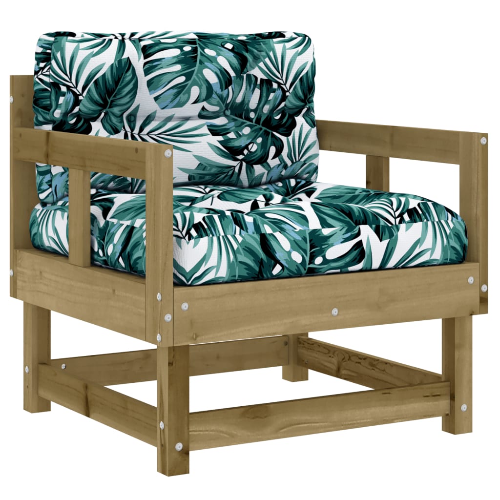 Tuinstoelen 2 st met kussens geïmpregneerd grenenhout is nu te koop bij PeponiXL, paradijselijk wonen!