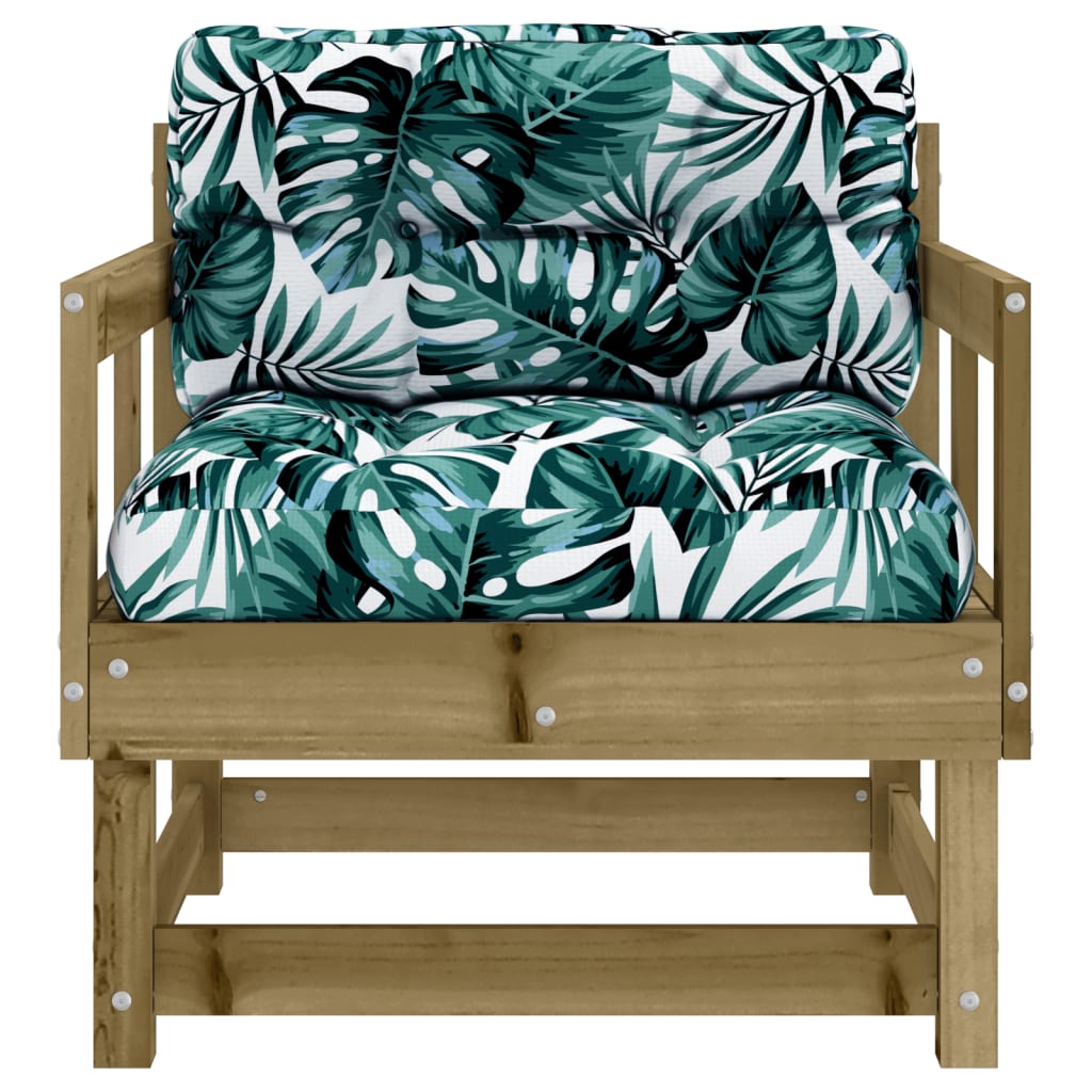Tuinstoelen 2 st met kussens geïmpregneerd grenenhout is nu te koop bij PeponiXL, paradijselijk wonen!