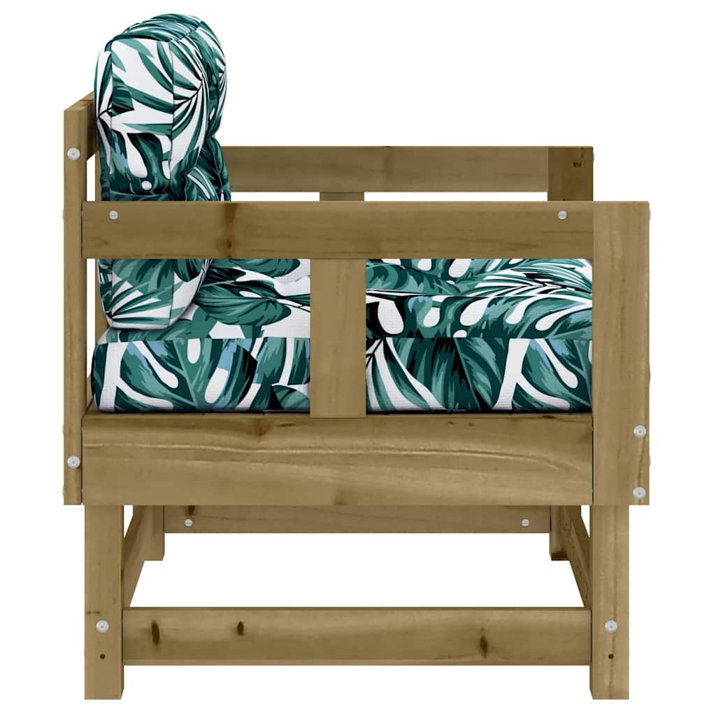 Tuinstoelen 2 st met kussens geïmpregneerd grenenhout is nu te koop bij PeponiXL, paradijselijk wonen!