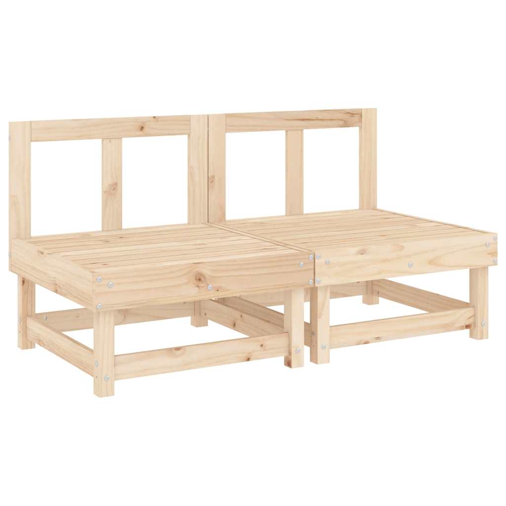 Middenbanken met kussens 2 st massief grenenhout is nu te koop bij PeponiXL, paradijselijk wonen!