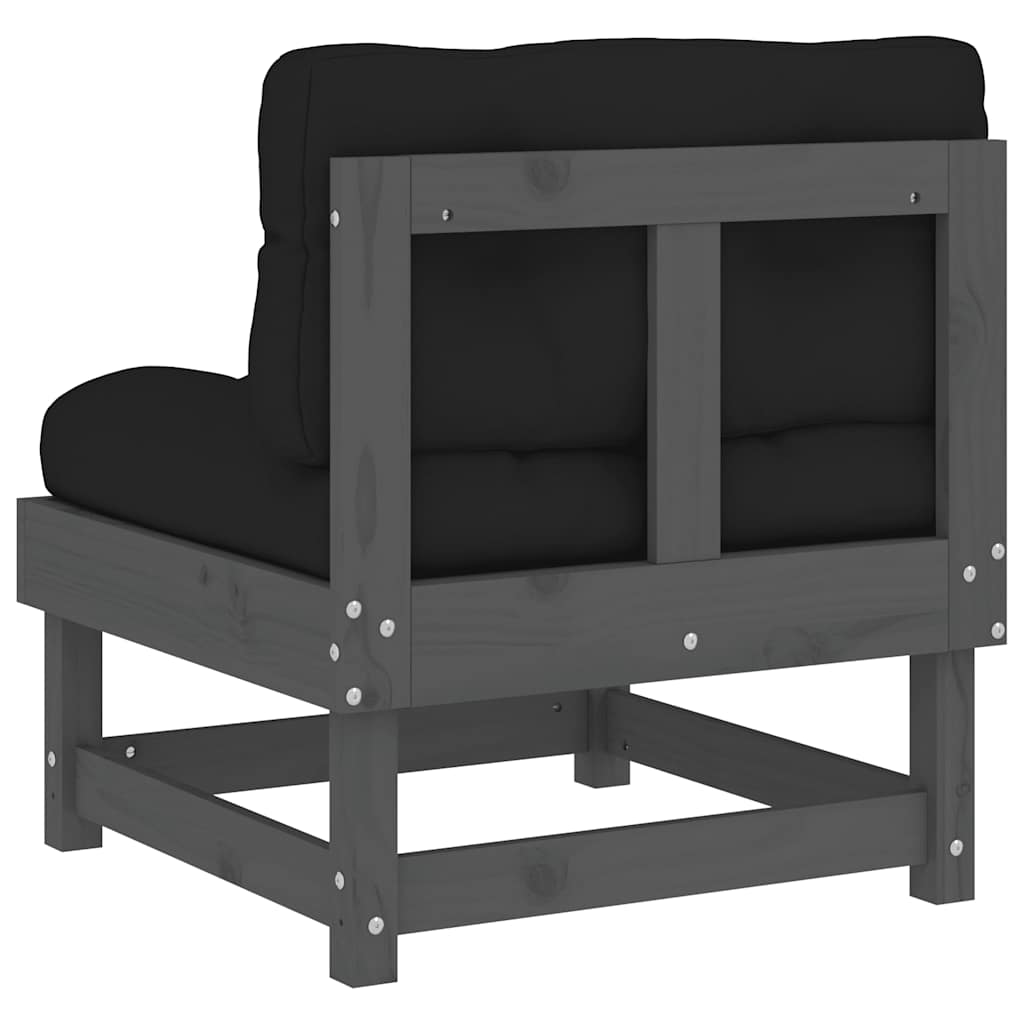 Middenbanken met kussens 2 st massief grenenhout grijs is nu te koop bij PeponiXL, paradijselijk wonen!