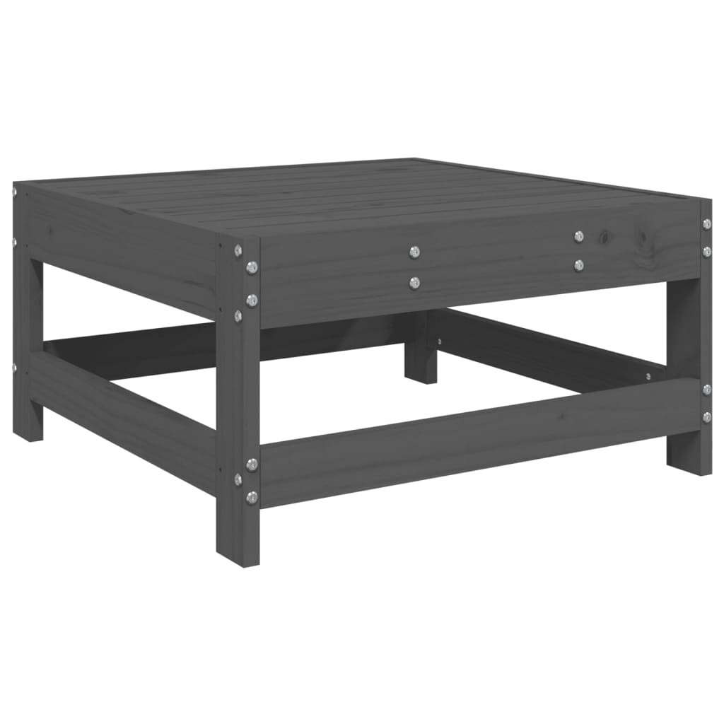 Tuinvoetenbank met kussen massief grenenhout grijs is nu te koop bij PeponiXL, paradijselijk wonen!