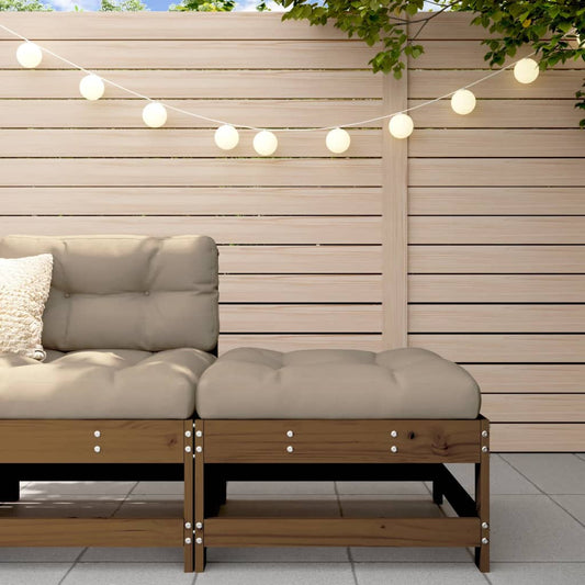 Tuinvoetenbank met kussen massief grenenhout honingbruin is nu te koop bij PeponiXL, paradijselijk wonen!