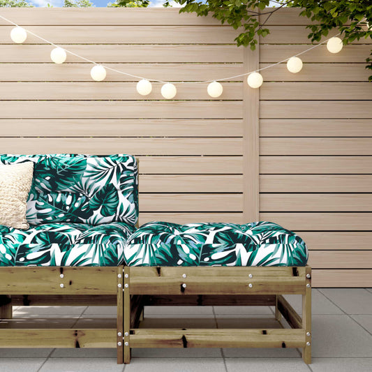 Tuinvoetenbank met kussen geïmpregneerd grenenhout is nu te koop bij PeponiXL, paradijselijk wonen!