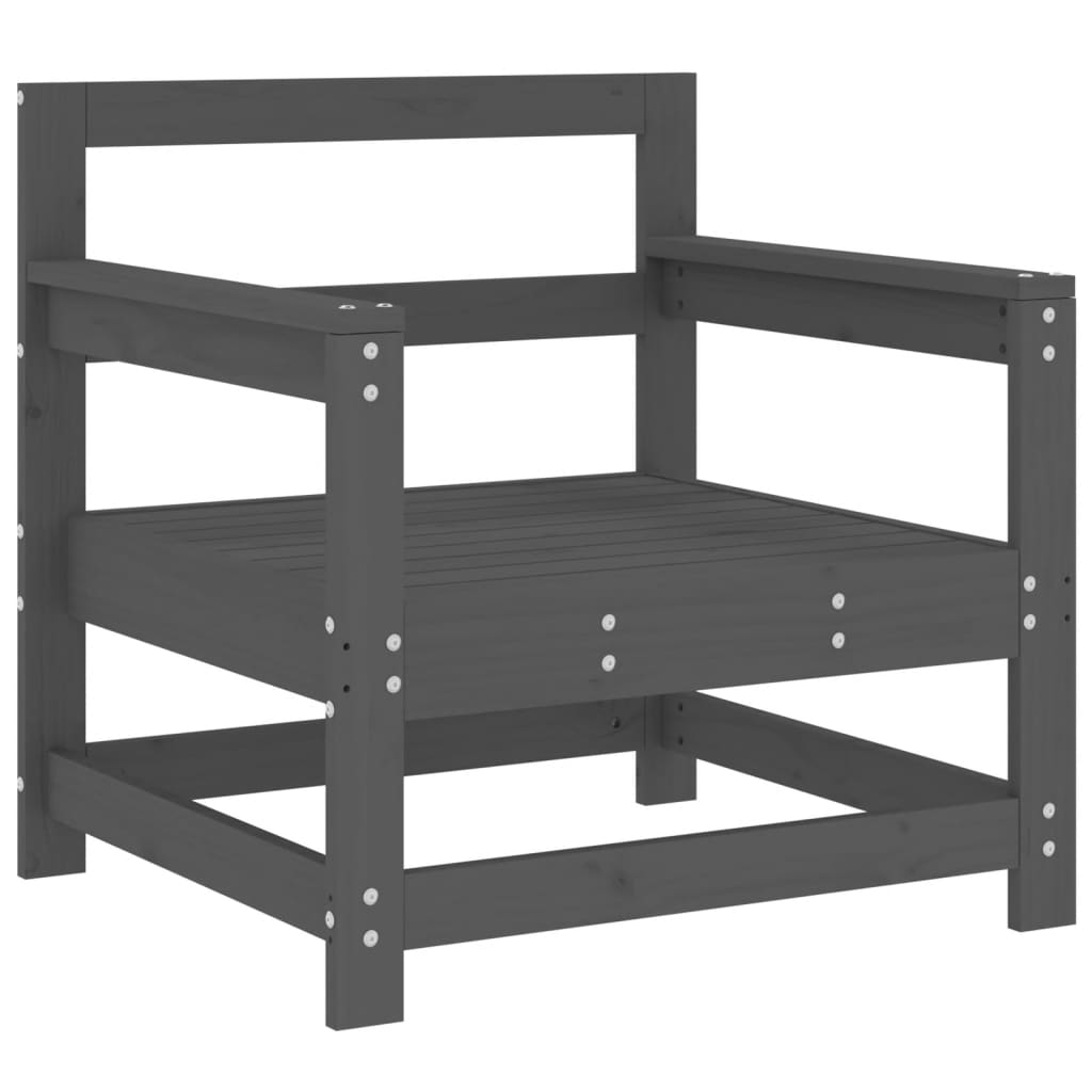 Tuinstoelen 2 st met kussens massief grenenhout grijs is nu te koop bij PeponiXL, paradijselijk wonen!