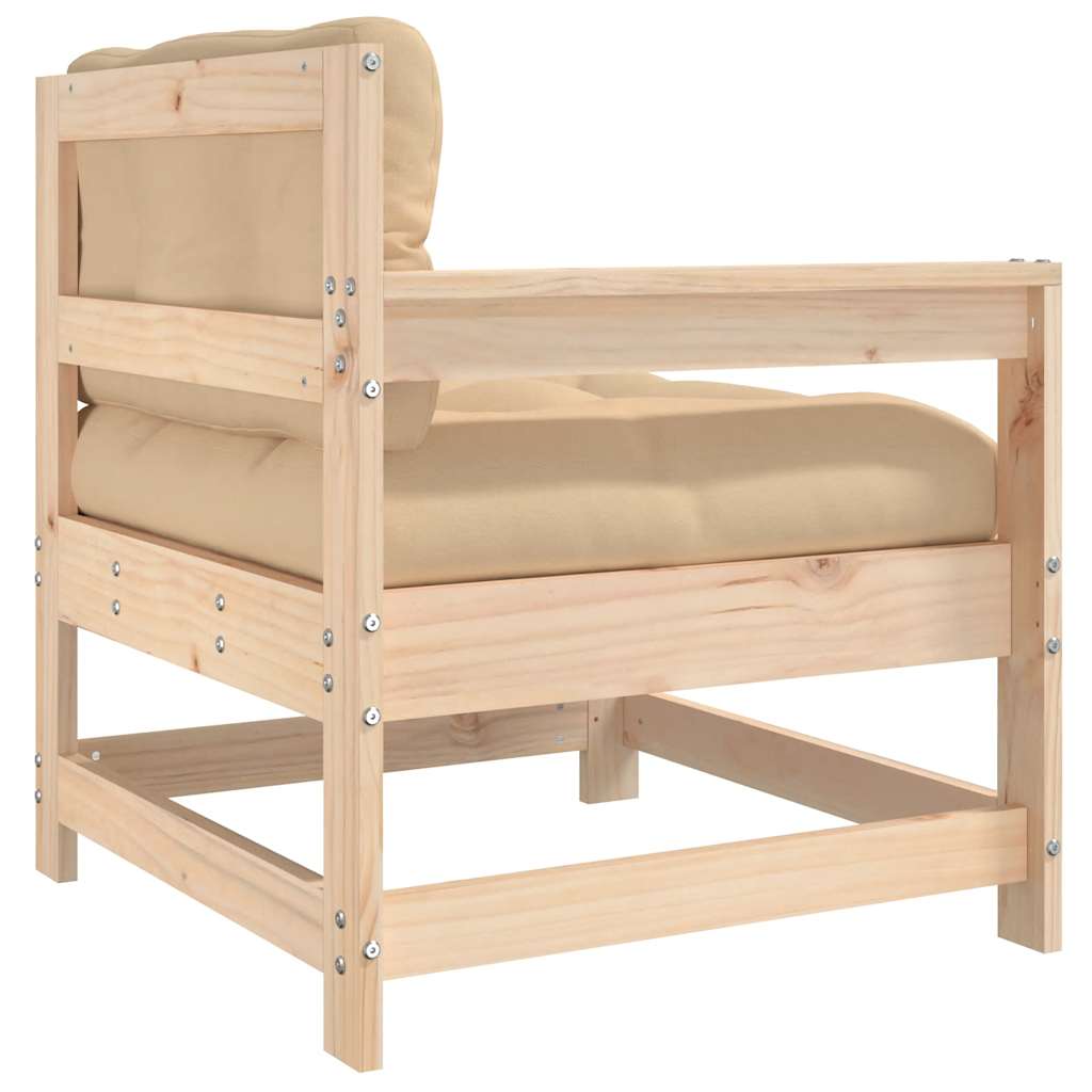 Tuinstoelen 2 st met kussens massief grenenhout is nu te koop bij PeponiXL, paradijselijk wonen!