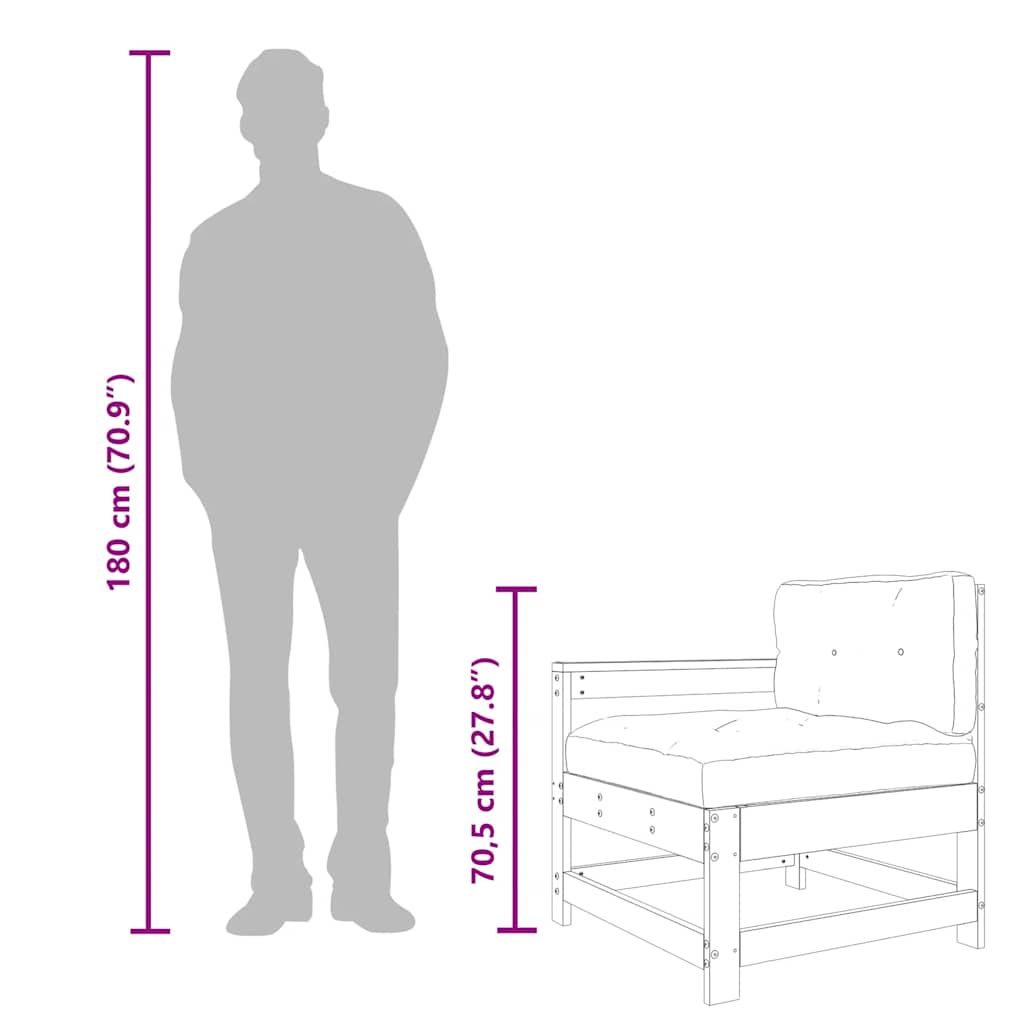 Tuinstoelen 2 st met kussens geïmpregneerd grenenhout is nu te koop bij PeponiXL, paradijselijk wonen!