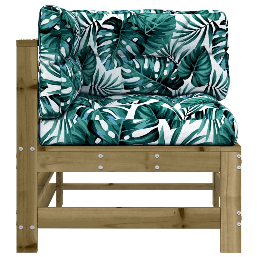 Hoekbanken 2 st met kussens geïmpregneerd grenenhout is nu te koop bij PeponiXL, paradijselijk wonen!