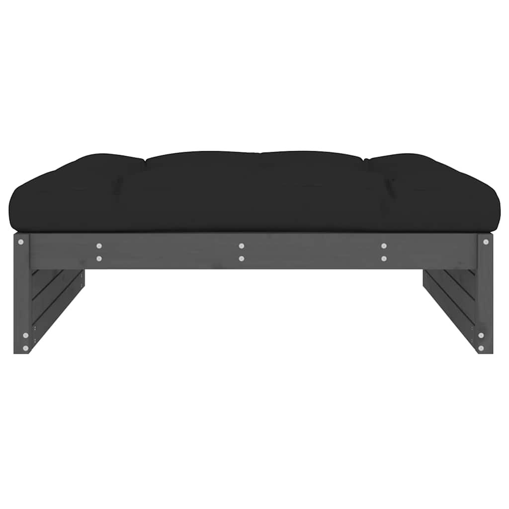 Tuinvoetenbank 120x80 cm massief grenenhout grijs is nu te koop bij PeponiXL, paradijselijk wonen!