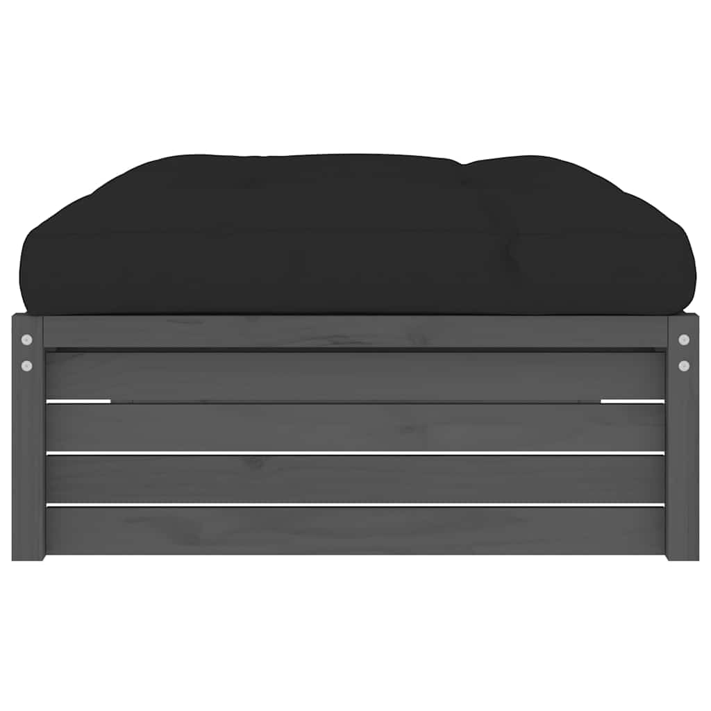 Tuinvoetenbank 120x80 cm massief grenenhout grijs is nu te koop bij PeponiXL, paradijselijk wonen!