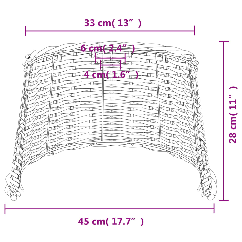 Plafondlampenkap Ø45x28 cm wicker bruin is nu te koop bij PeponiXL, paradijselijk wonen!