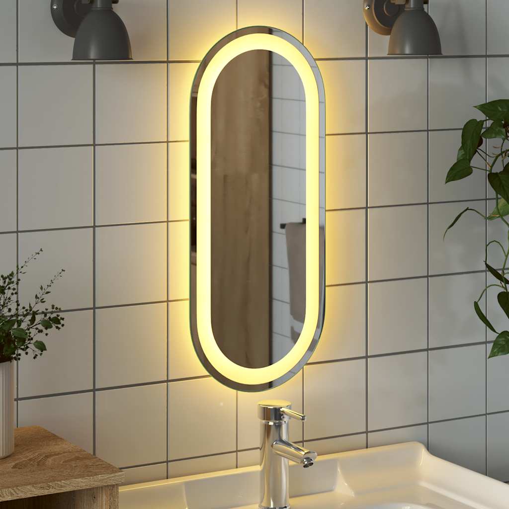 Badkamerspiegel LED ovaal 60x25 cm