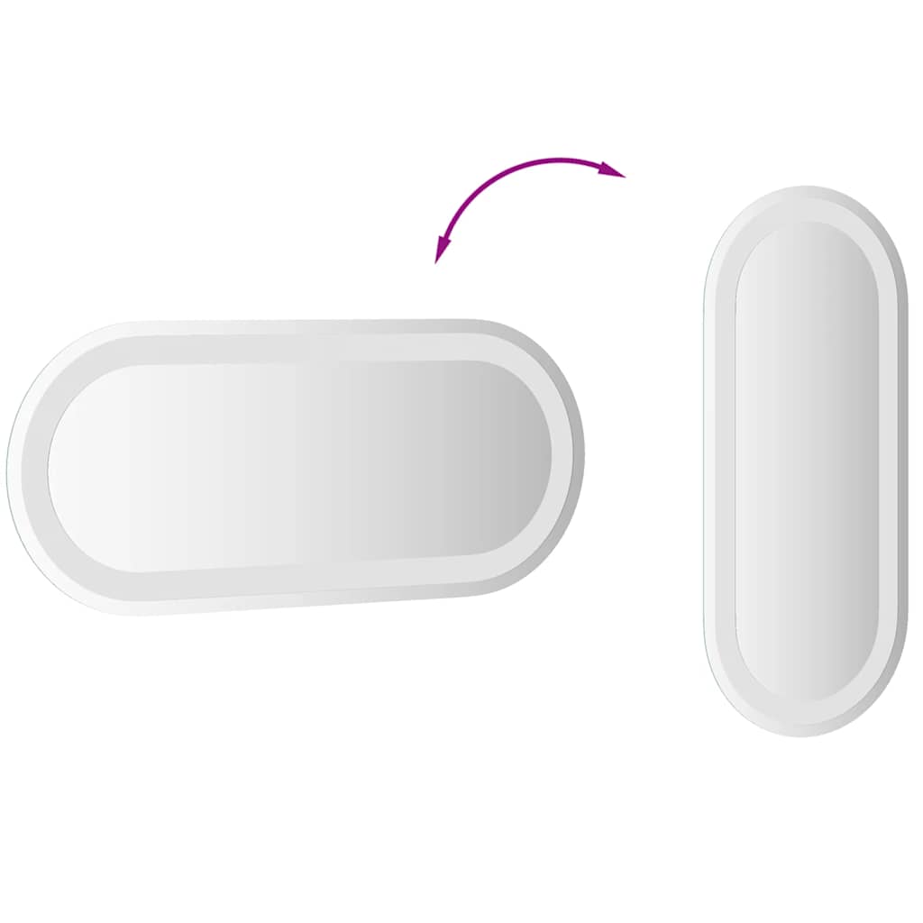 Badkamerspiegel LED ovaal 60x25 cm