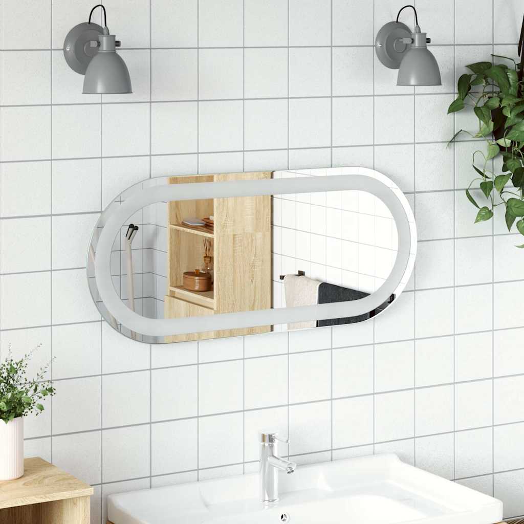 Badkamerspiegel LED ovaal 70x30 cm