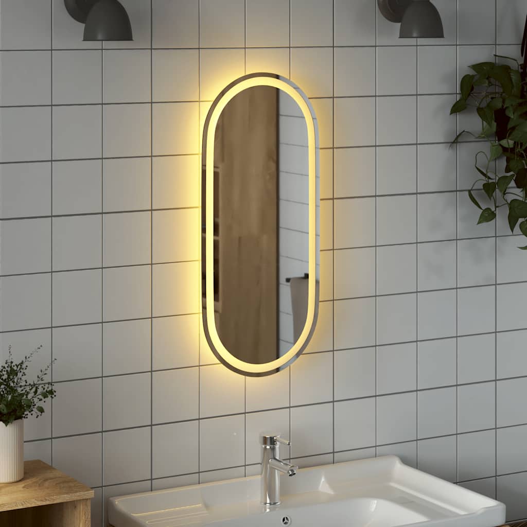 Badkamerspiegel LED ovaal 80x35 cm