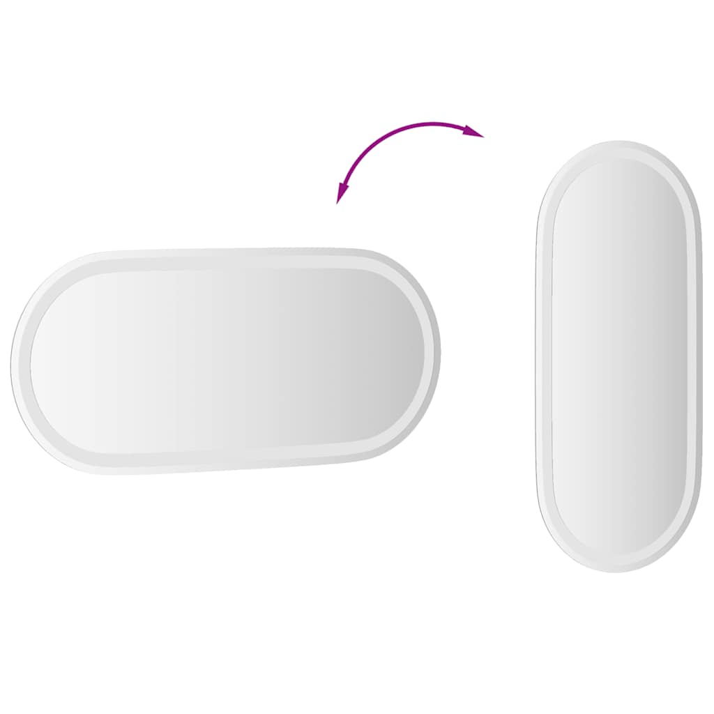 Badkamerspiegel LED ovaal 80x35 cm