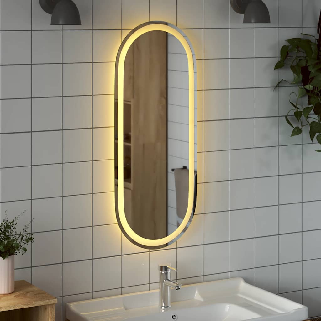 Badkamerspiegel LED ovaal 90x40 cm is nu te koop bij PeponiXL, paradijselijk wonen!