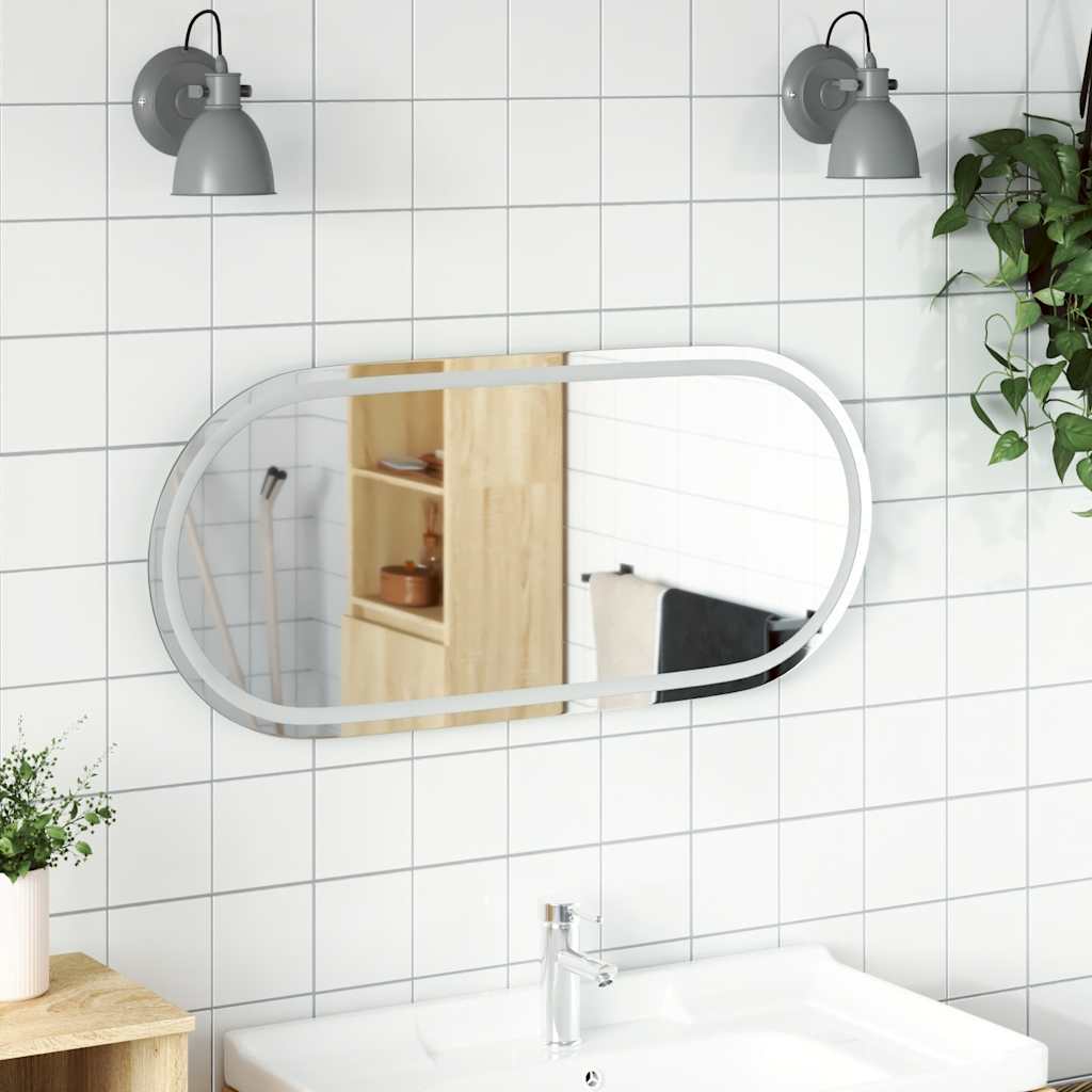 Badkamerspiegel LED ovaal 100x45 cm is nu te koop bij PeponiXL, paradijselijk wonen!