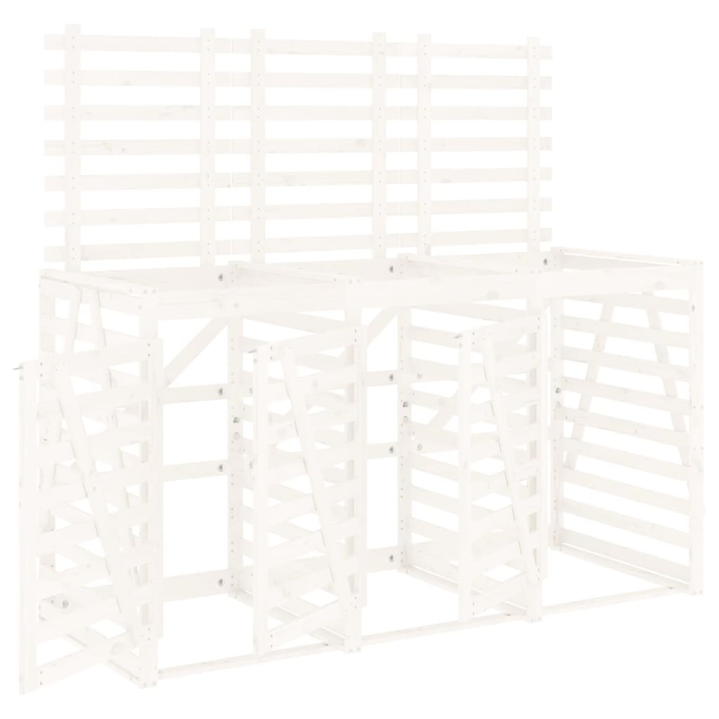 Containerberging drievoudig massief grenenhout wit is nu te koop bij PeponiXL, paradijselijk wonen!