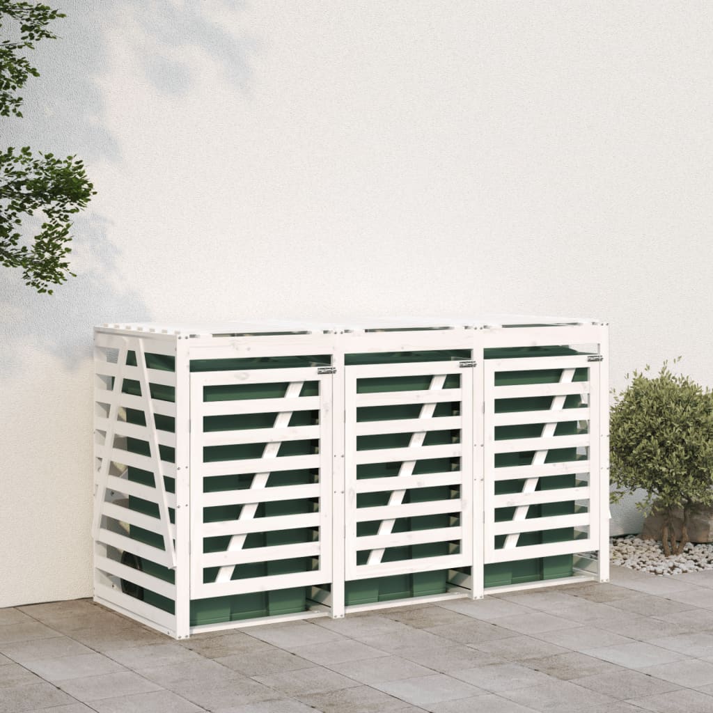Containerberging drievoudig massief grenenhout wit is nu te koop bij PeponiXL, paradijselijk wonen!