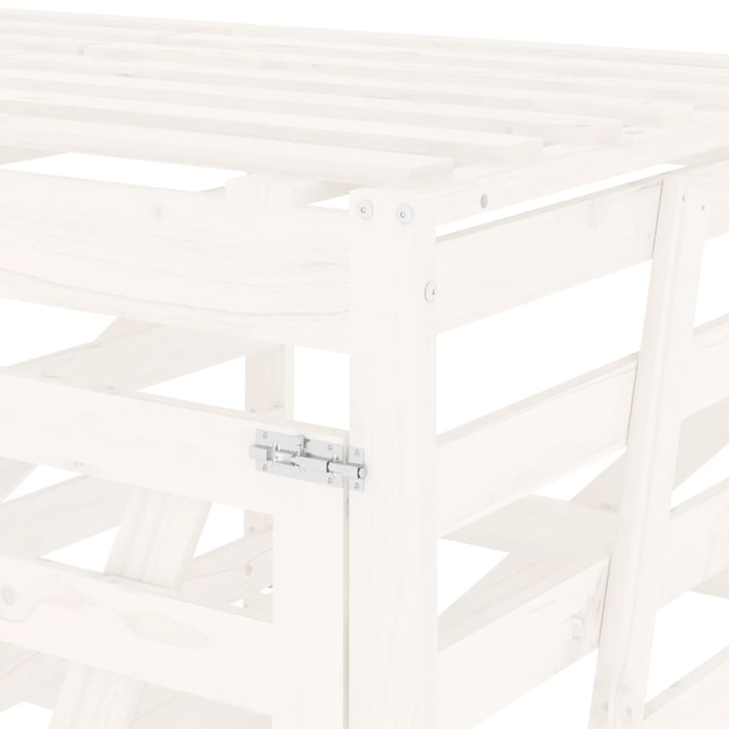 Containerberging drievoudig massief grenenhout wit is nu te koop bij PeponiXL, paradijselijk wonen!