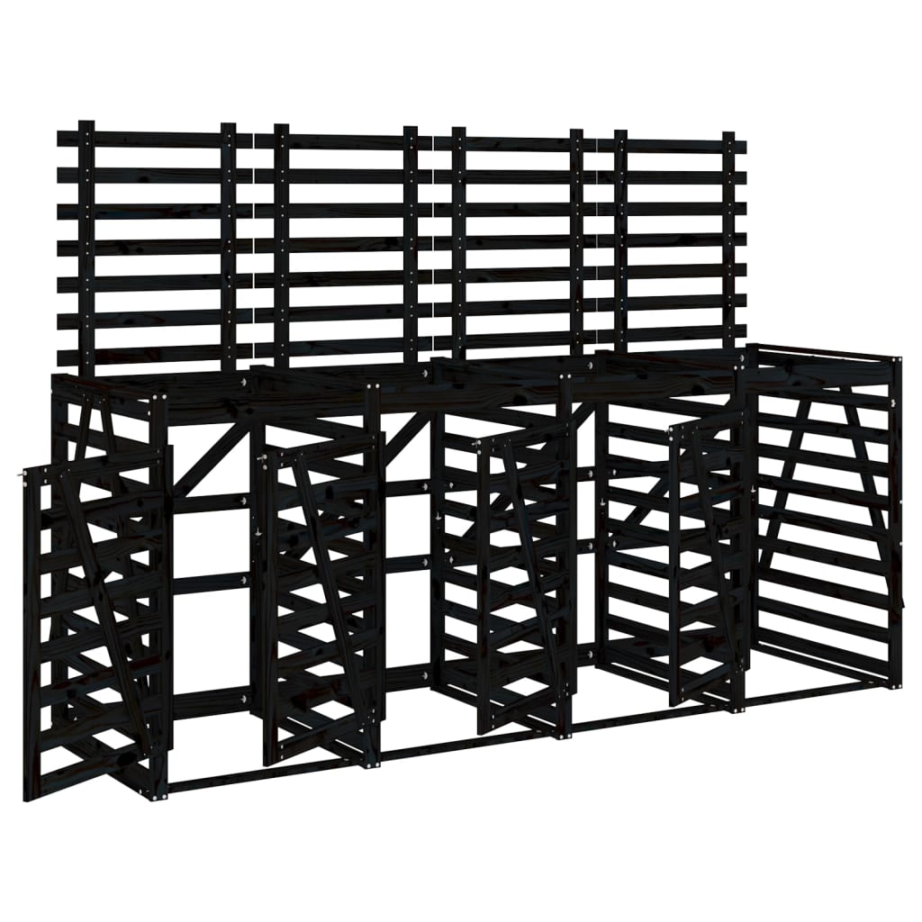 Containerberging viervoudig massief grenenhout zwart is nu te koop bij PeponiXL, paradijselijk wonen!