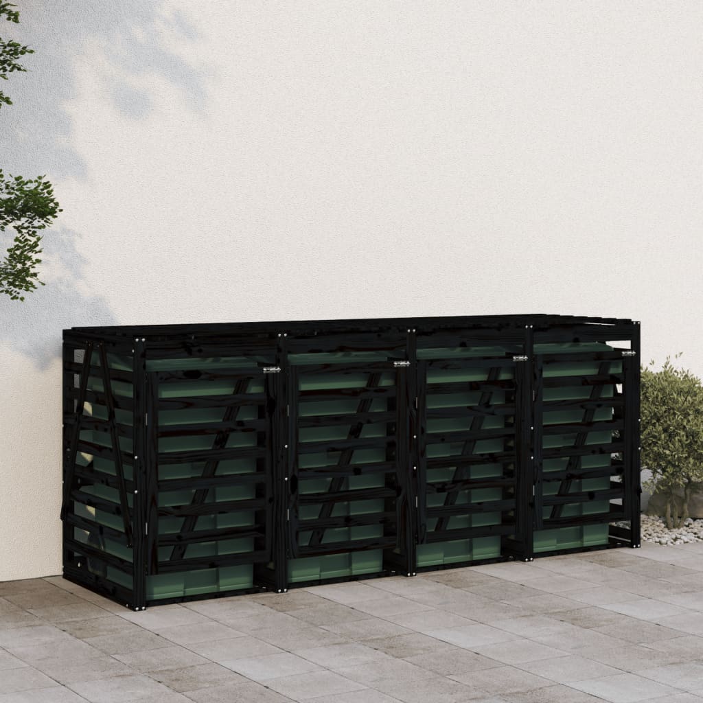 Containerberging viervoudig massief grenenhout zwart is nu te koop bij PeponiXL, paradijselijk wonen!