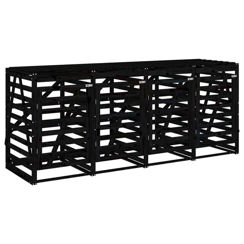 Containerberging viervoudig massief grenenhout zwart is nu te koop bij PeponiXL, paradijselijk wonen!