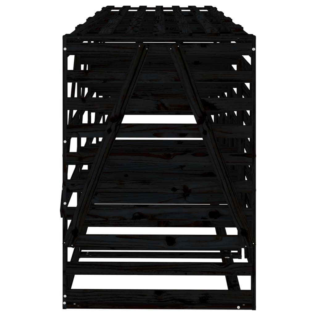 Containerberging viervoudig massief grenenhout zwart is nu te koop bij PeponiXL, paradijselijk wonen!