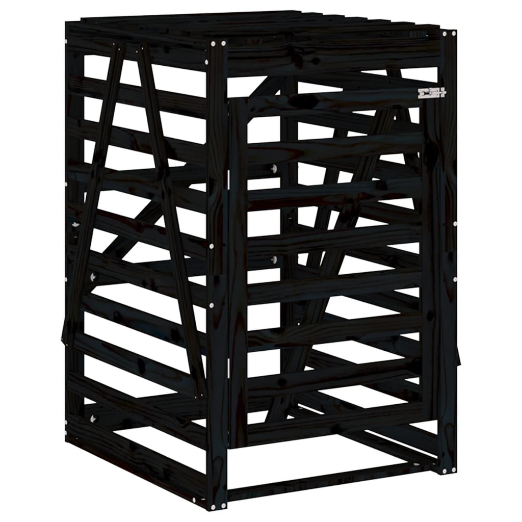 Containerberging viervoudig massief grenenhout zwart is nu te koop bij PeponiXL, paradijselijk wonen!