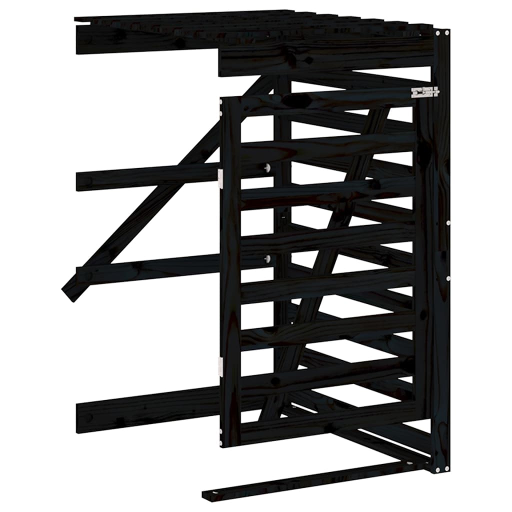 Containerberging viervoudig massief grenenhout zwart is nu te koop bij PeponiXL, paradijselijk wonen!